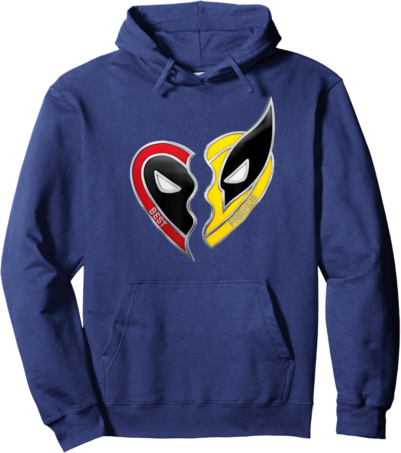 Marvel Studios Deadpool & Wolverine Best Friends Heart Charm Hoodie - Hoodie | Navy