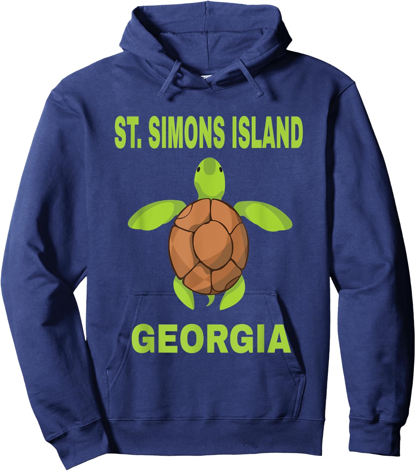 St. Simons Island Family Vacation Georgia Sea Turtle Hoodie - Hoodie | Navy