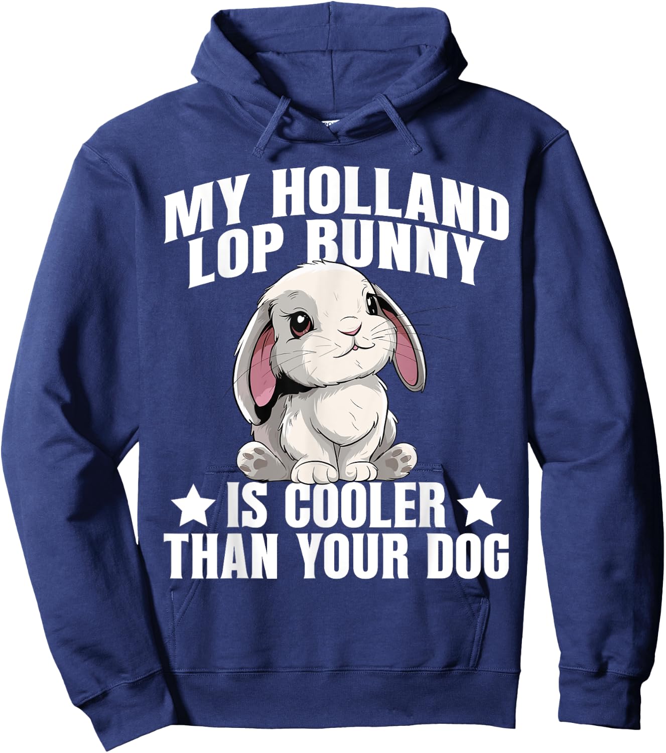 Holland Lop Bunny Owner Mama Costume Plush Hollland Lop Hoodie - Hoodie | Navy