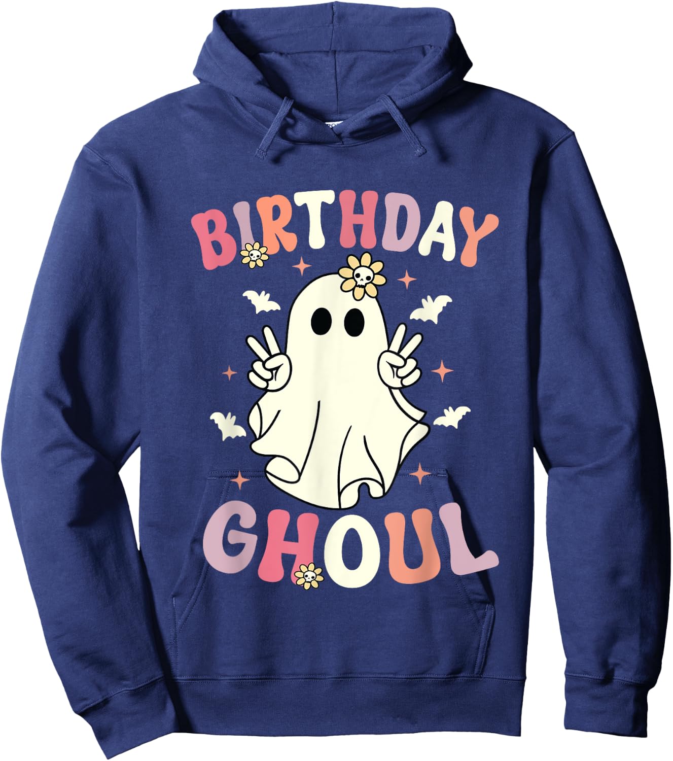 Halloween Birthday Ghoul Cute Ghost Halloween Spooky Hoodie - Hoodie | Navy