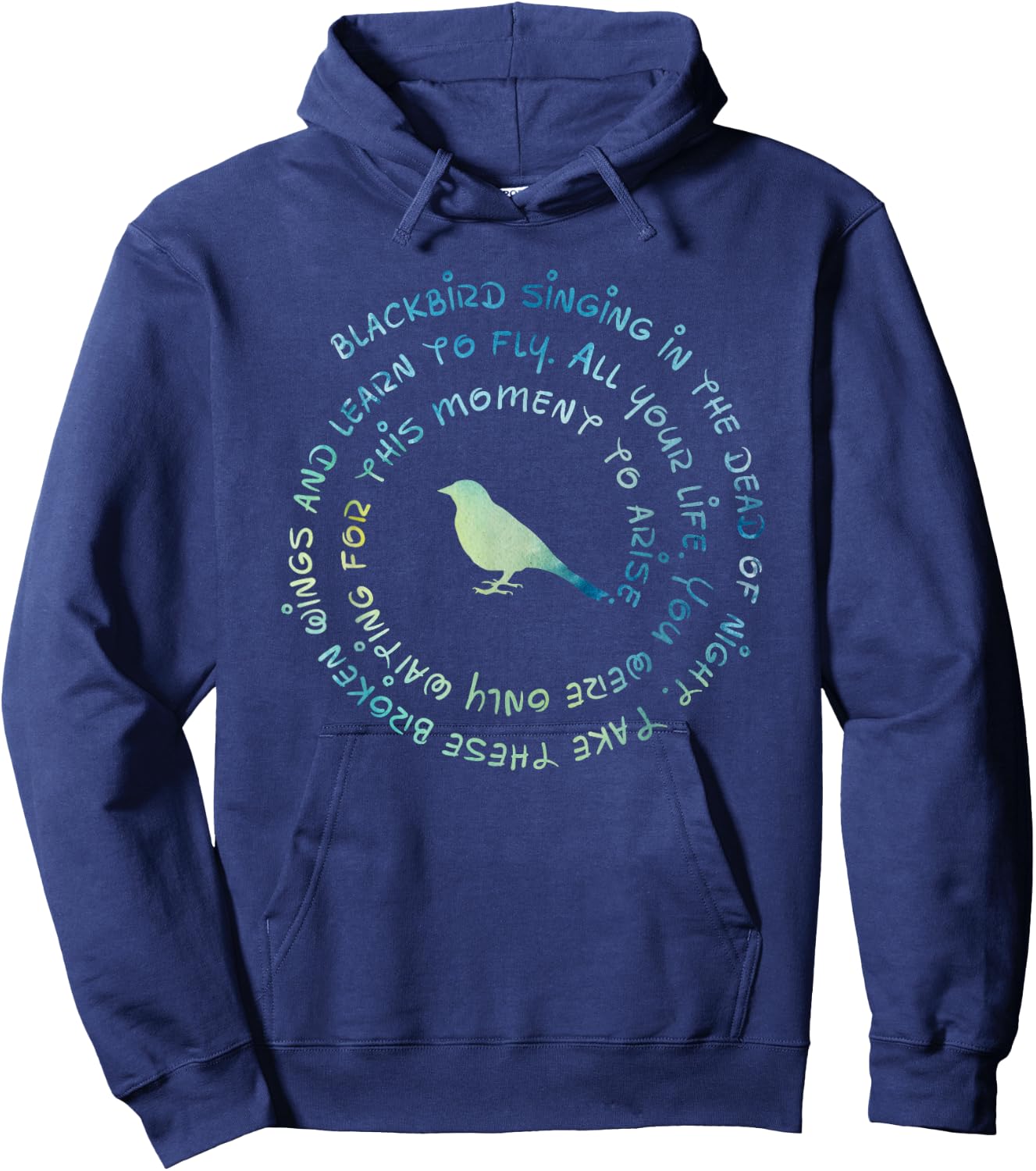 Blackbirds Singing In The Dead Of Night Vintage Funny Birds Hoodie - Hoodie | Navy