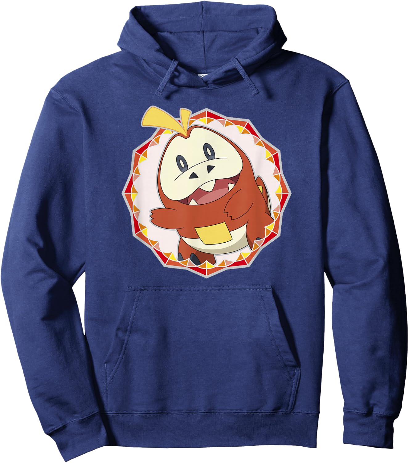 Pokémon Fuecoco Crystal Sparkle Geometric Center Portrait Hoodie - Hoodie | Navy