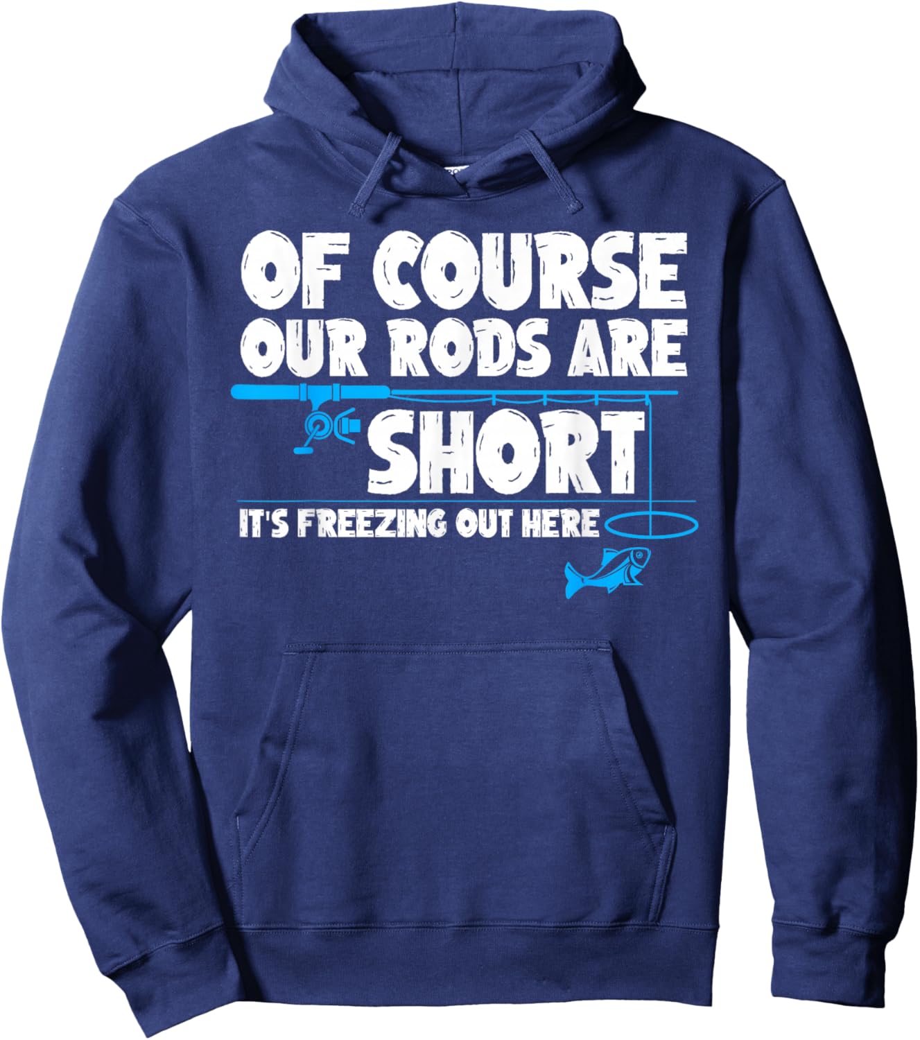 Funny Ice Fishing Art Dad Father Ice Fishing Lover Hoodie - Hoodie | Navy