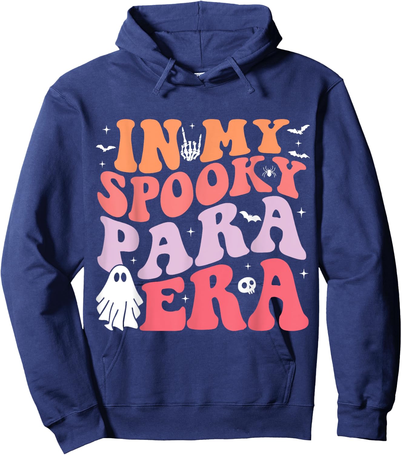 In My Spooky Para Era Retro Groovy Funny Halloween Parapro Hoodie - Hoodie | Navy
