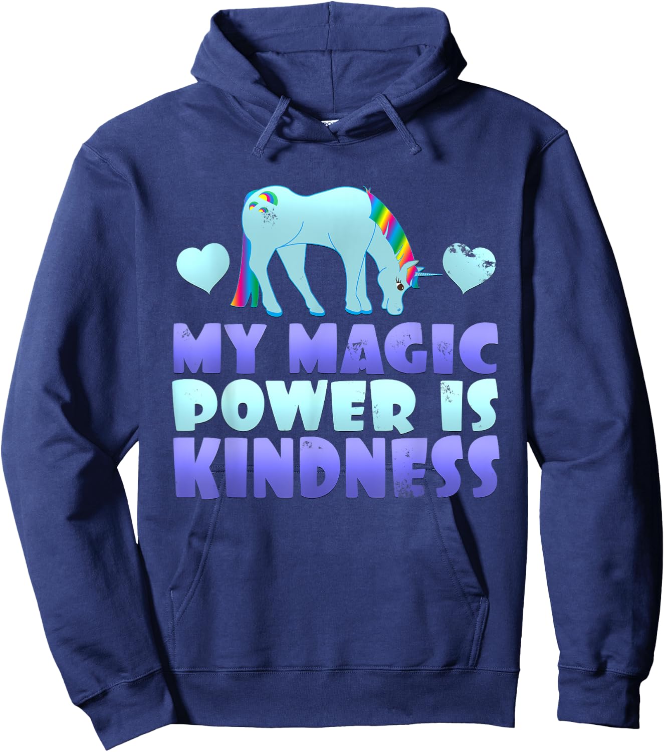 Cute Magic Power Is Kindness Unicorn Stop Bullying Hoodie - Hoodie | Navy