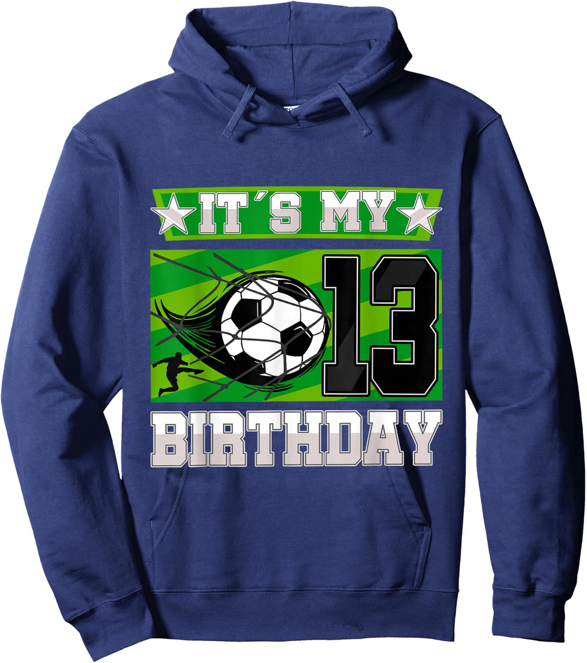Soccer Birthday Party - 13th Birthday Boy 13 Years Old Hoodie - Hoodie | Navy