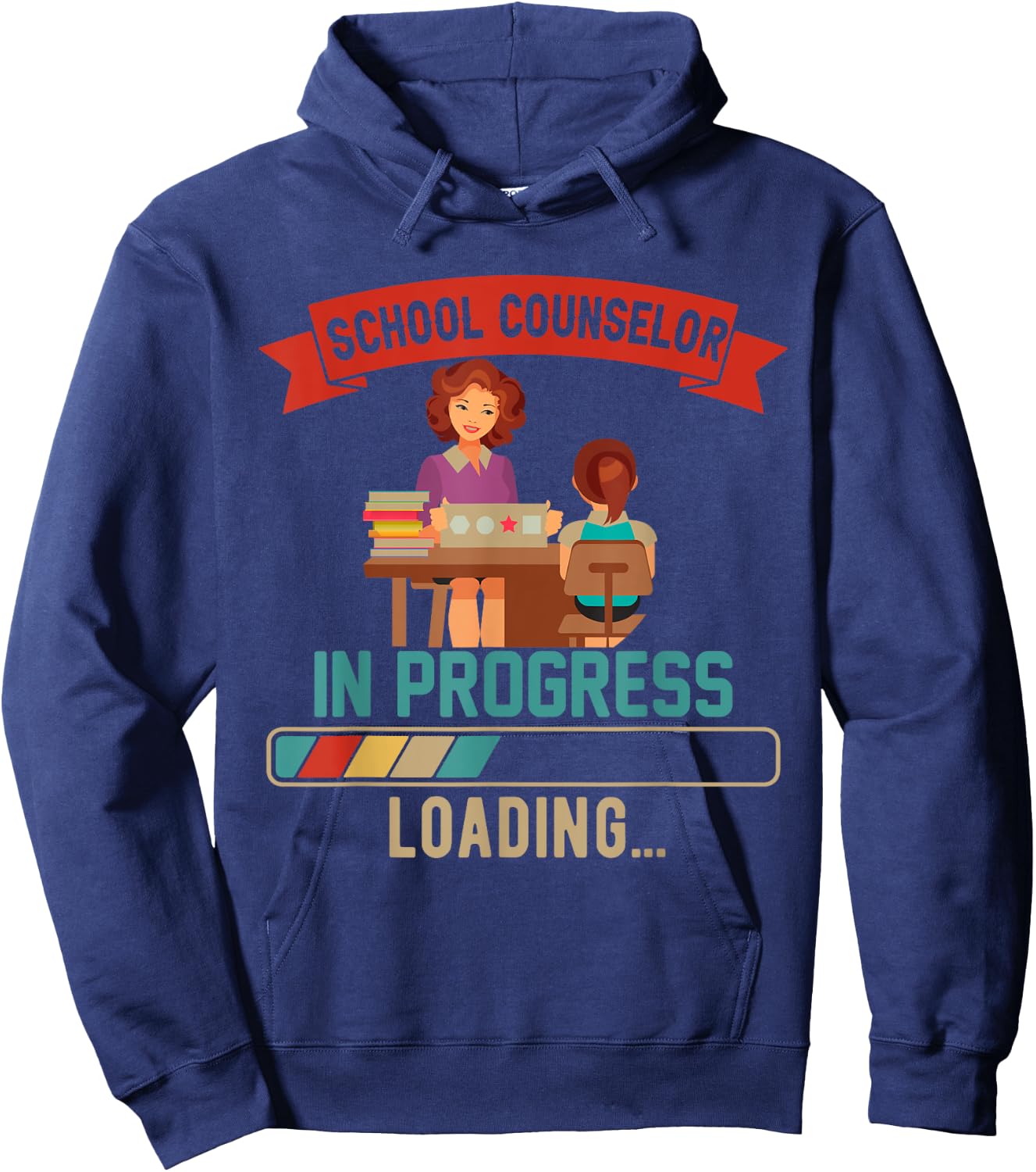 School Counselor In Progress Loading Proud Future Job Hoodie - Hoodie | Navy