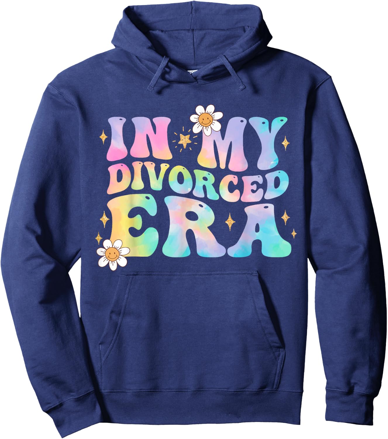 In My Divorced Era Tie Dye Breakup Divorce Party Divorcee Hoodie - Hoodie | Navy