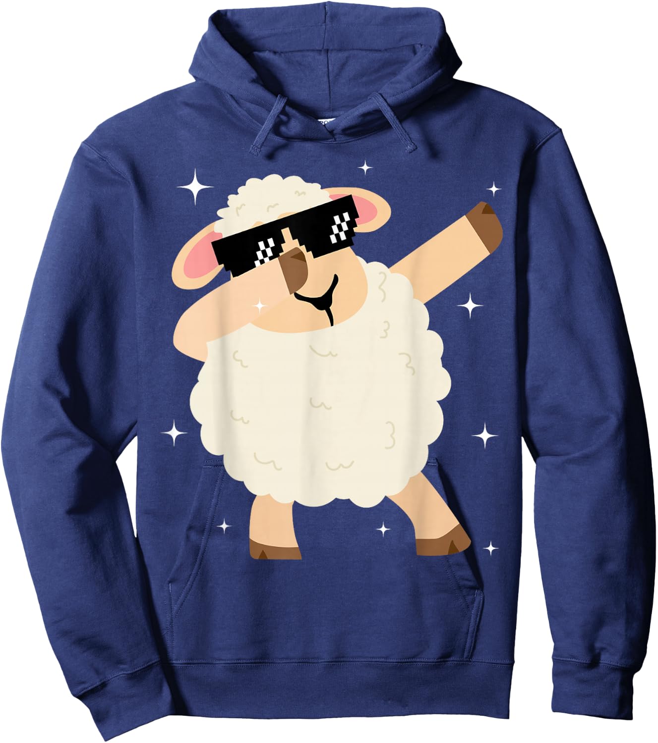 Men Women Kids Funny Sheep Dabbing Animals Wildlife Parties Hoodie - Hoodie | Navy