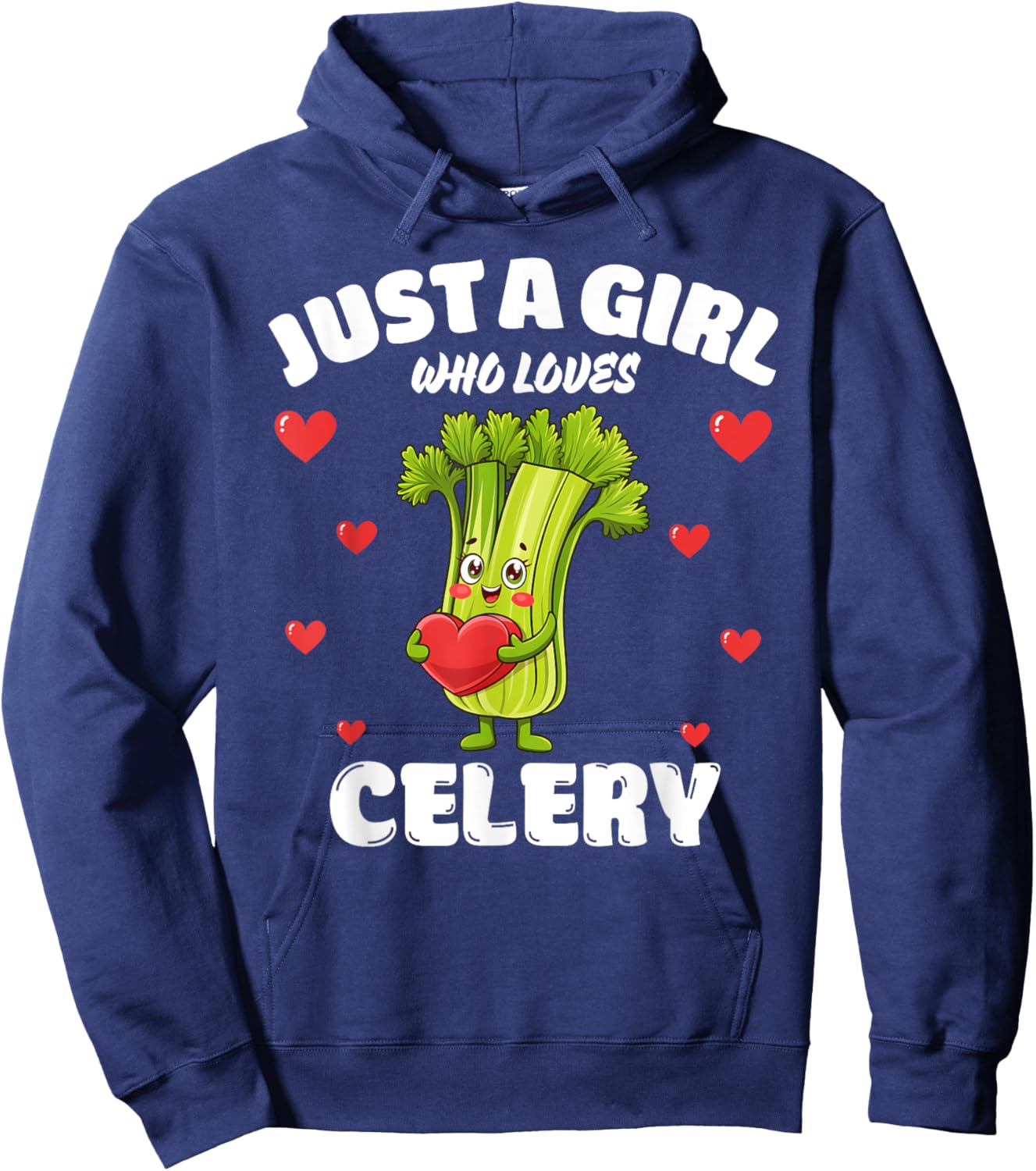 Just A Girl Who Loves Celery, Celery Lover Hoodie - Hoodie | Navy
