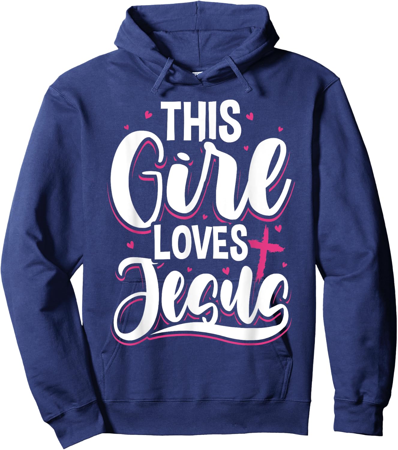 This Girl Loves Jesus For Christian Teen Kid Cool Women Hoodie - Hoodie | Navy