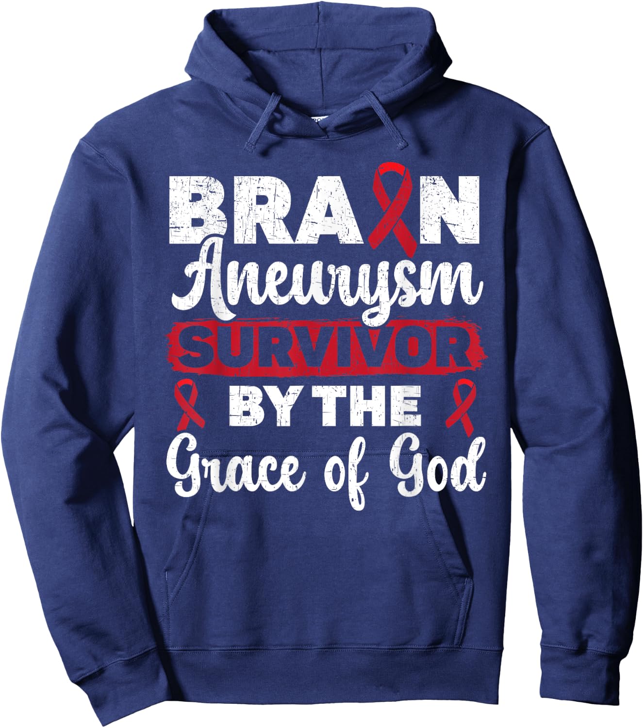 Brain Aneurysm Survivor Medical Condition Aneurysm Awareness Hoodie - Hoodie | Navy