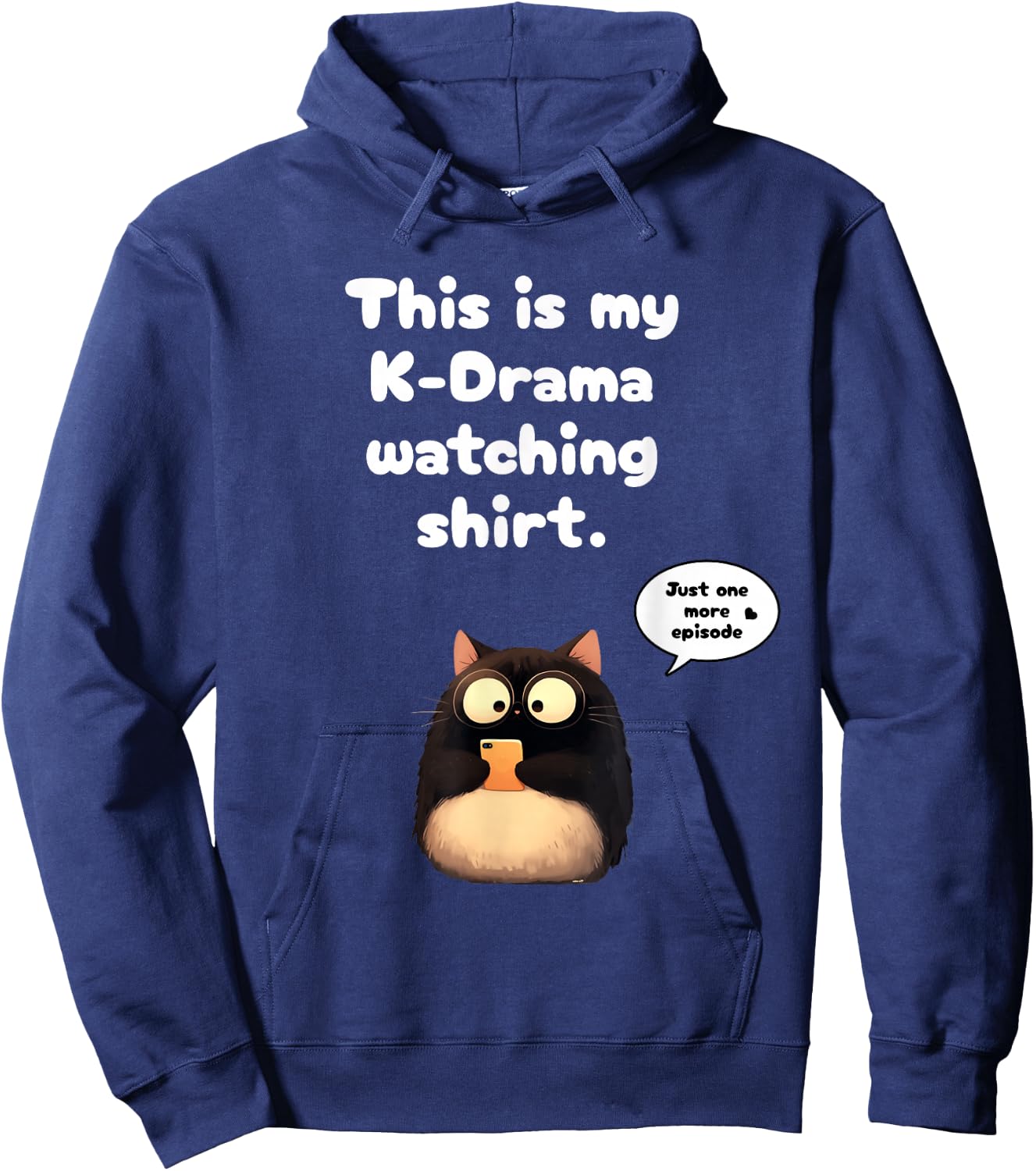 This is My Kdrama Watching K-Drama Merch Korean Merchandise Hoodie - Hoodie | Navy