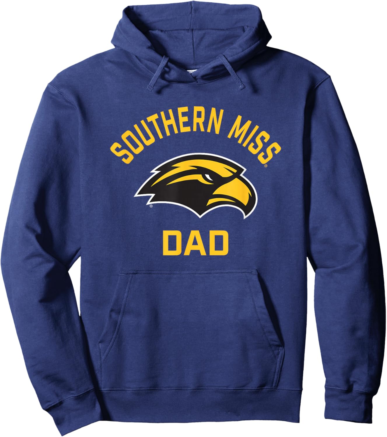 University of Southern Mississippi Golden Eagles Arched Dad Hoodie - Hoodie | Navy