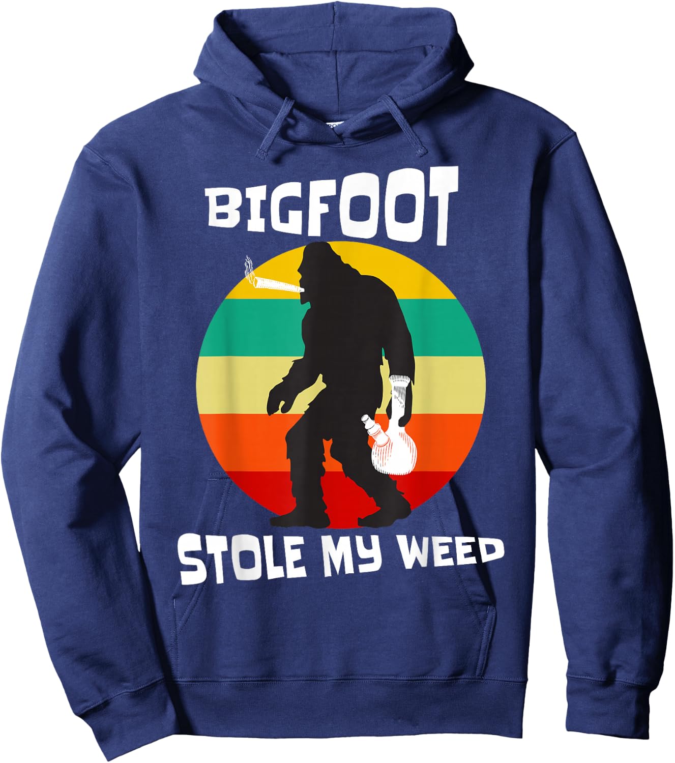 Big Foot Stole My Weed Cannabis Enthusiast Hoodie - Hoodie | Navy