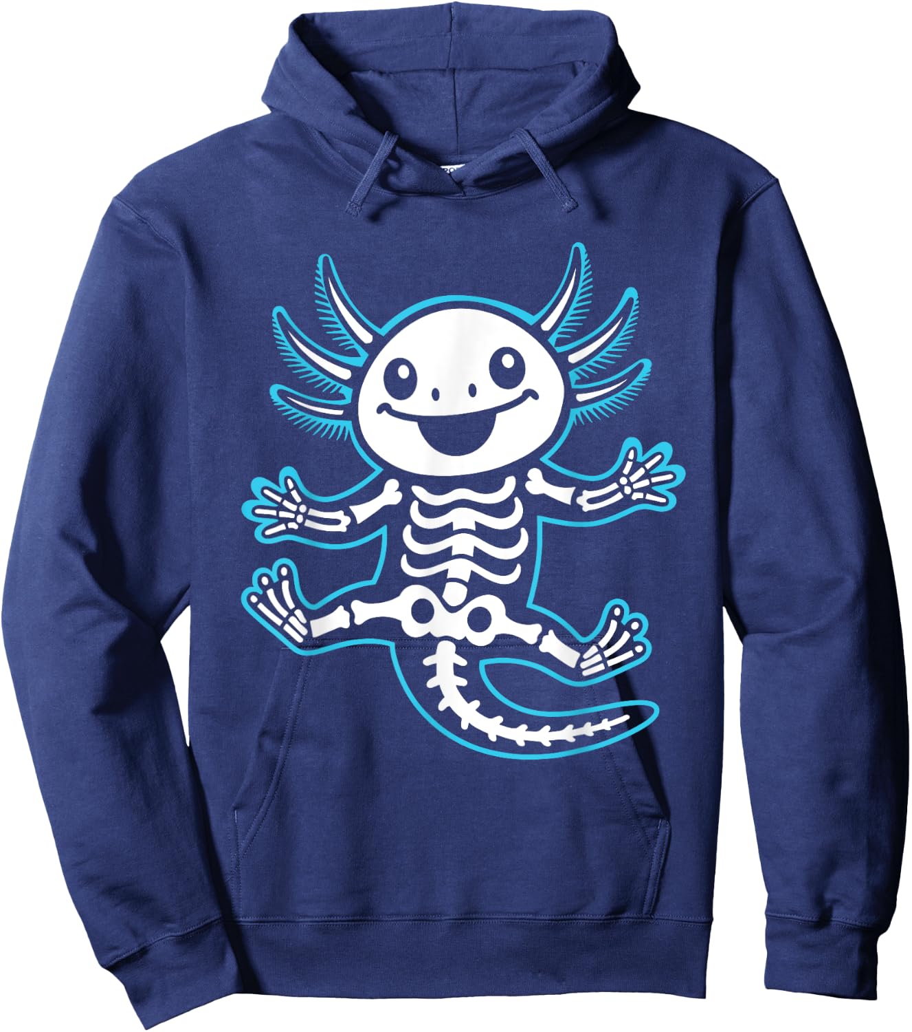 Funny Axolotl Skeleton X-Ray Boys Girls Hoodie - Hoodie | Navy