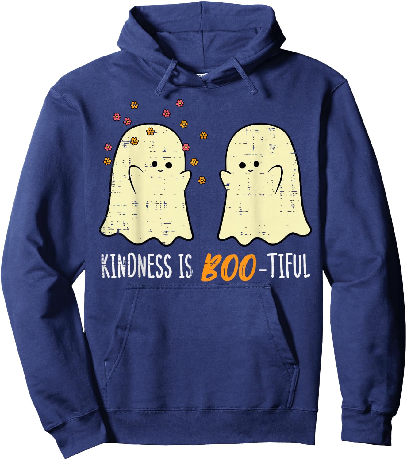 Halloween Ghosts Kindness Boo Tiful Costume Women Girls Kids Hoodie - Hoodie | Navy