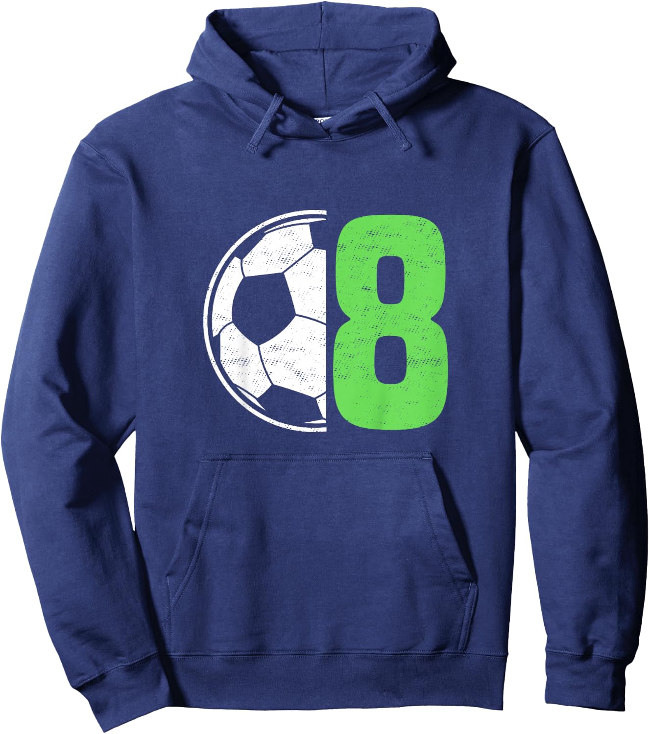 Eight 8 Year Old 8th Birthday Present Soccer Ball 8 Yr Old Hoodie - Hoodie | Navy