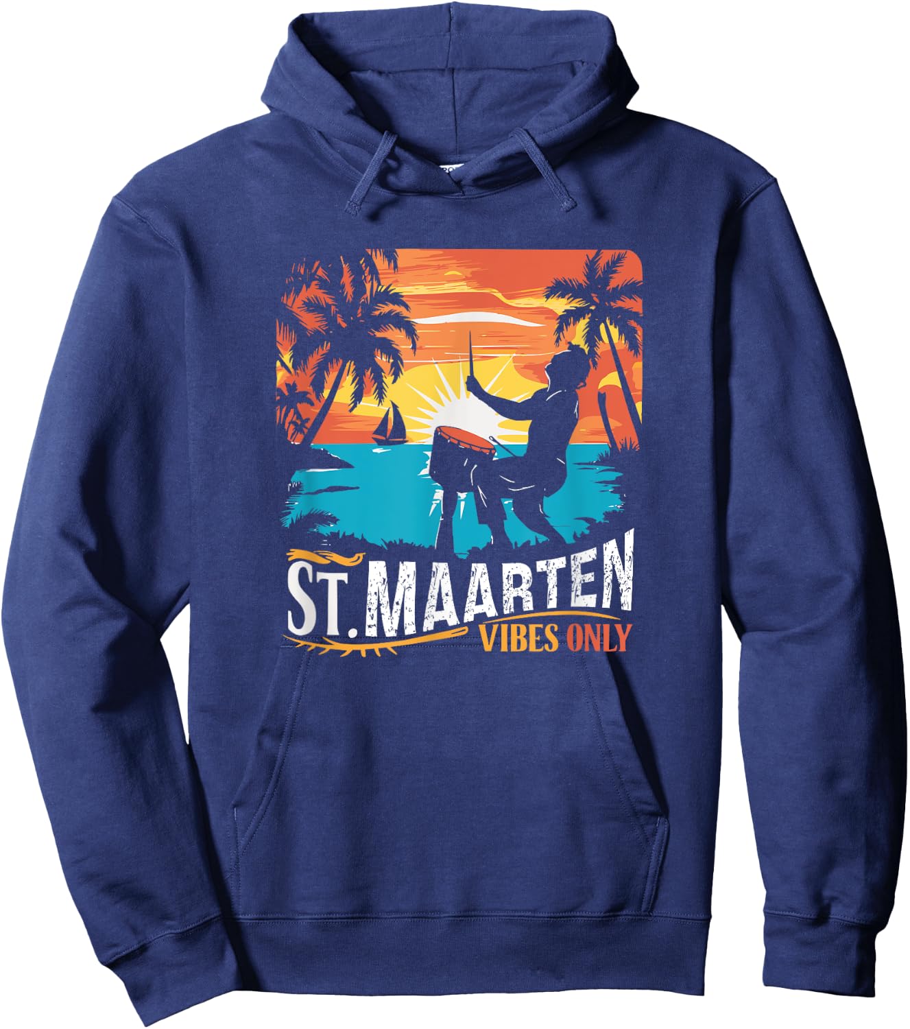 Retro St. Maarten Vibes Only St. Maarten 70s vintage Hoodie - Hoodie | Navy