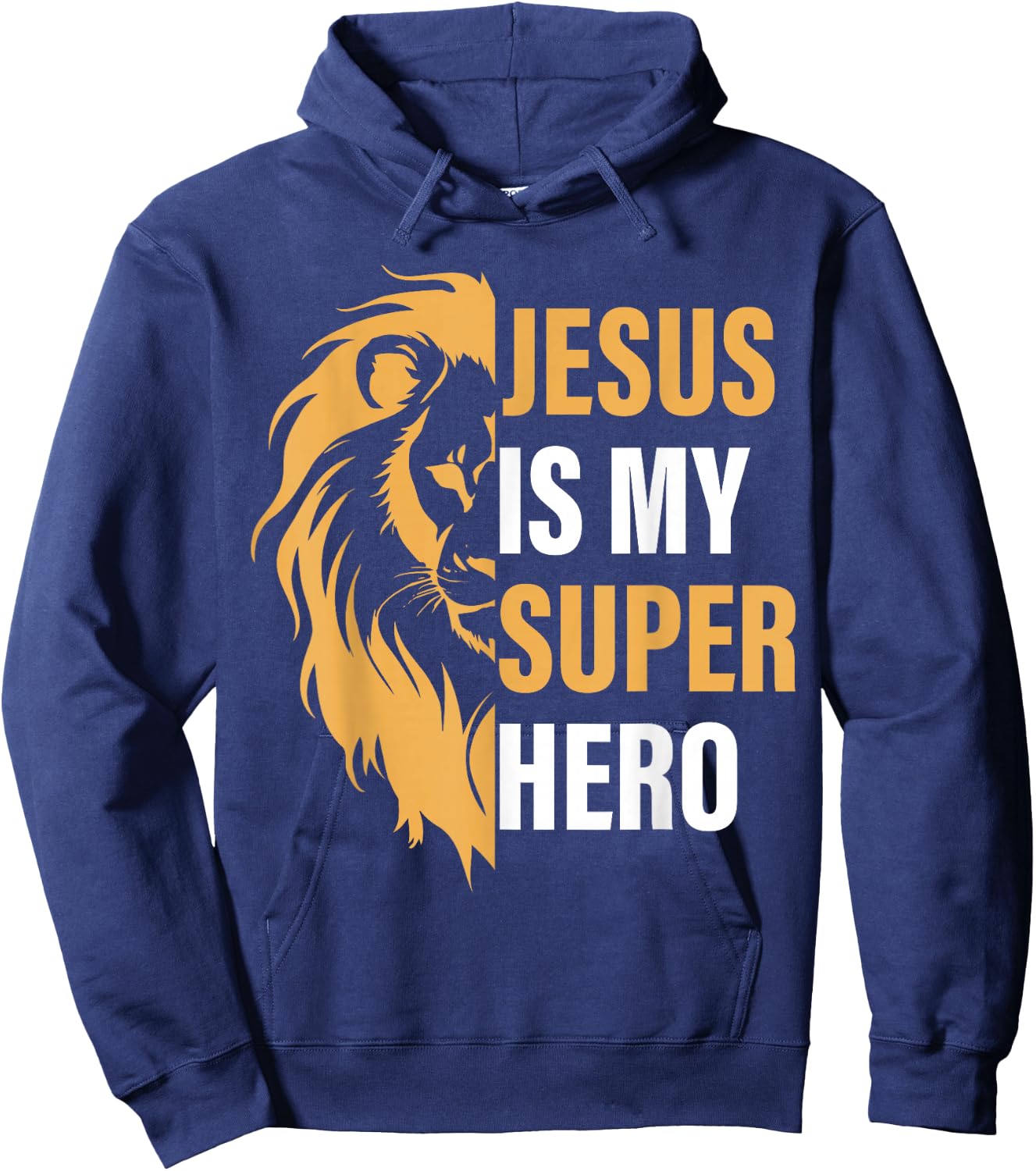 Jesus Is My Superhero Christian Religious Hoodie - Hoodie | Navy