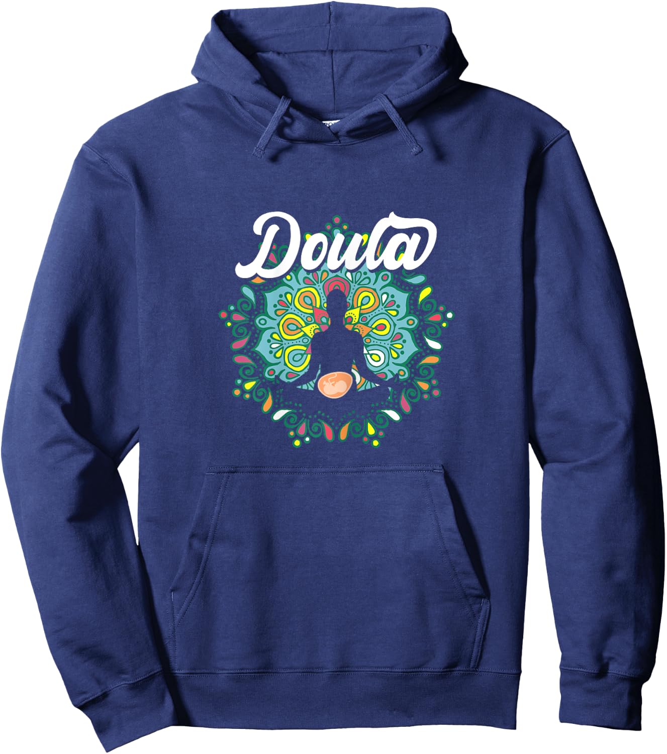 Doula Meditation Yoga Pregnancy Midwife Nursing Birth Team Hoodie - Hoodie | Navy