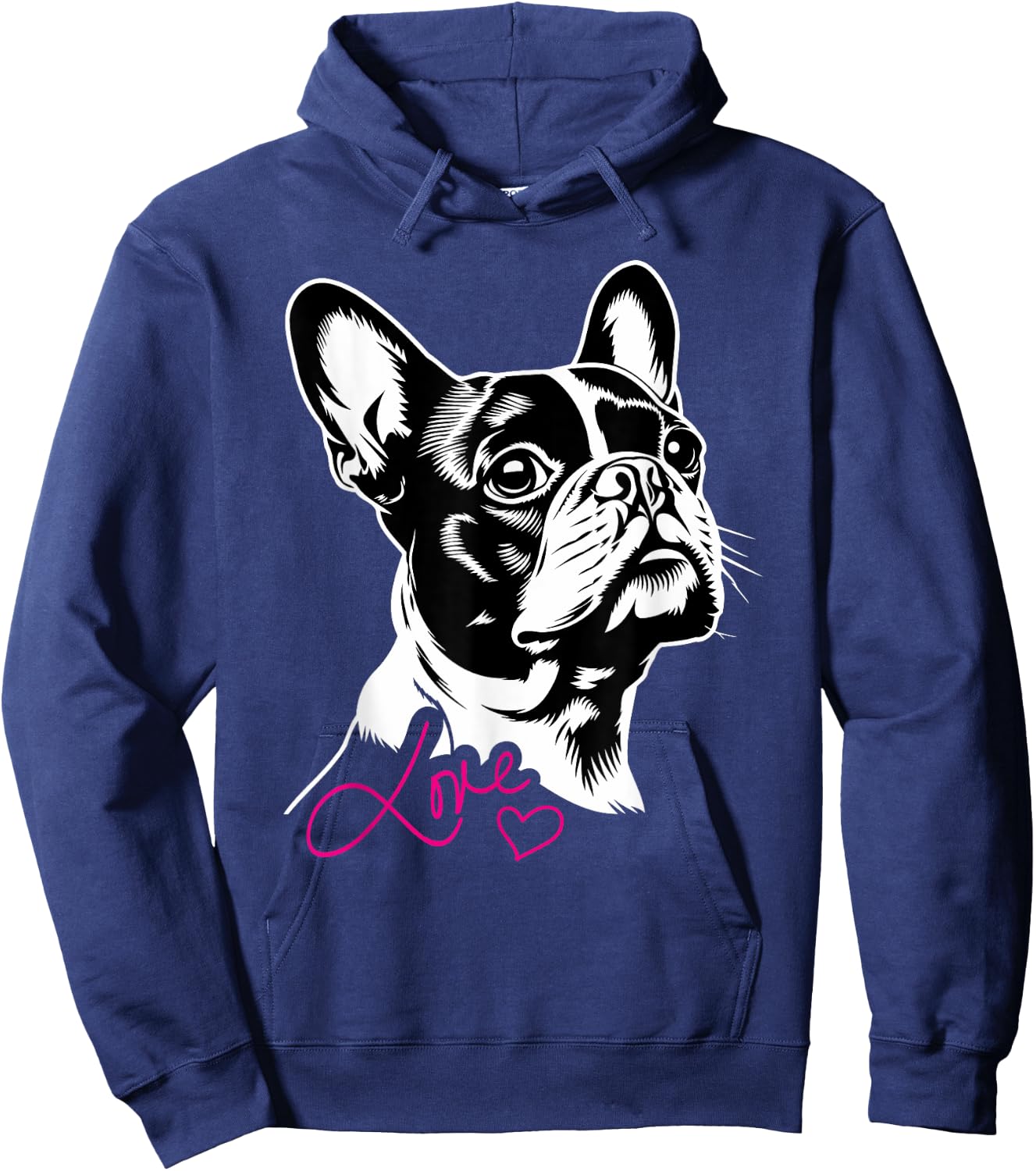 Boston Terrier Dog Boston Terrier Heart Men Women Kids Hoodie - Hoodie | Navy