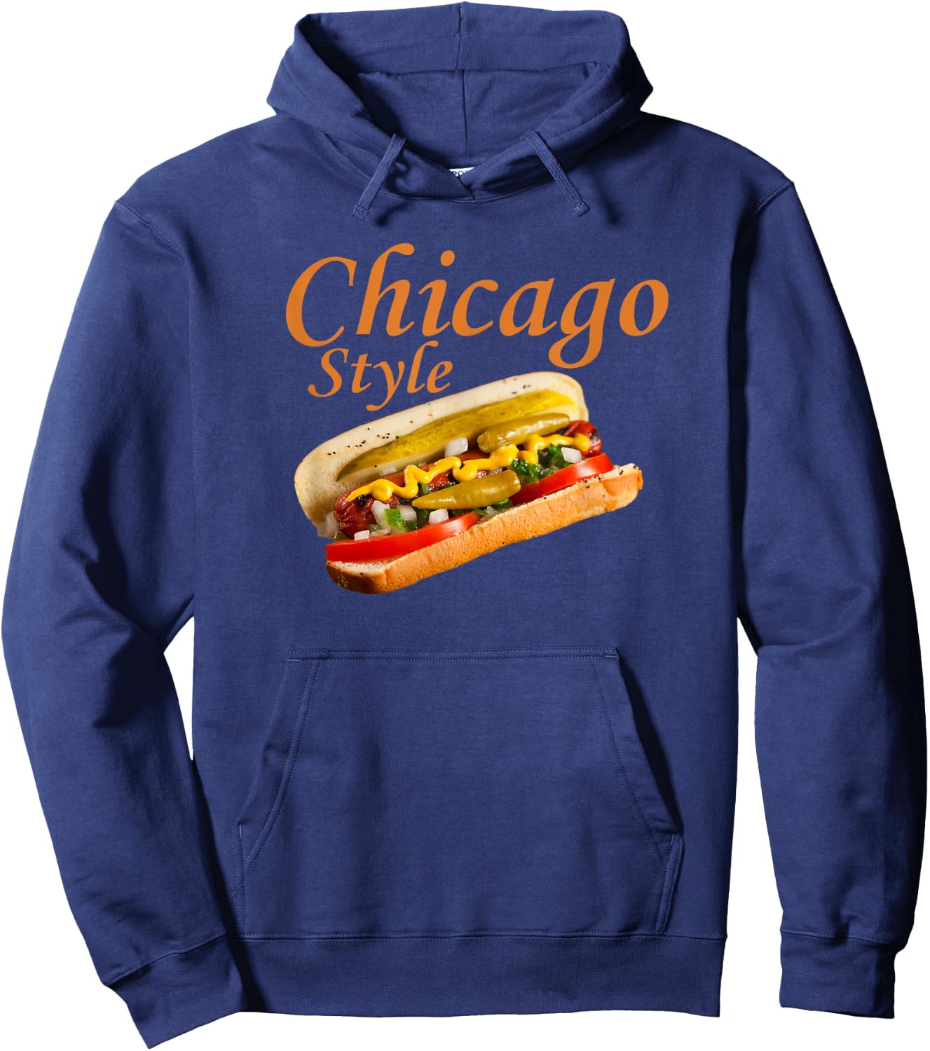 Chicago Style Hot Dog Relish HotDog Men Women Girls Kids Hoodie - Hoodie | Navy
