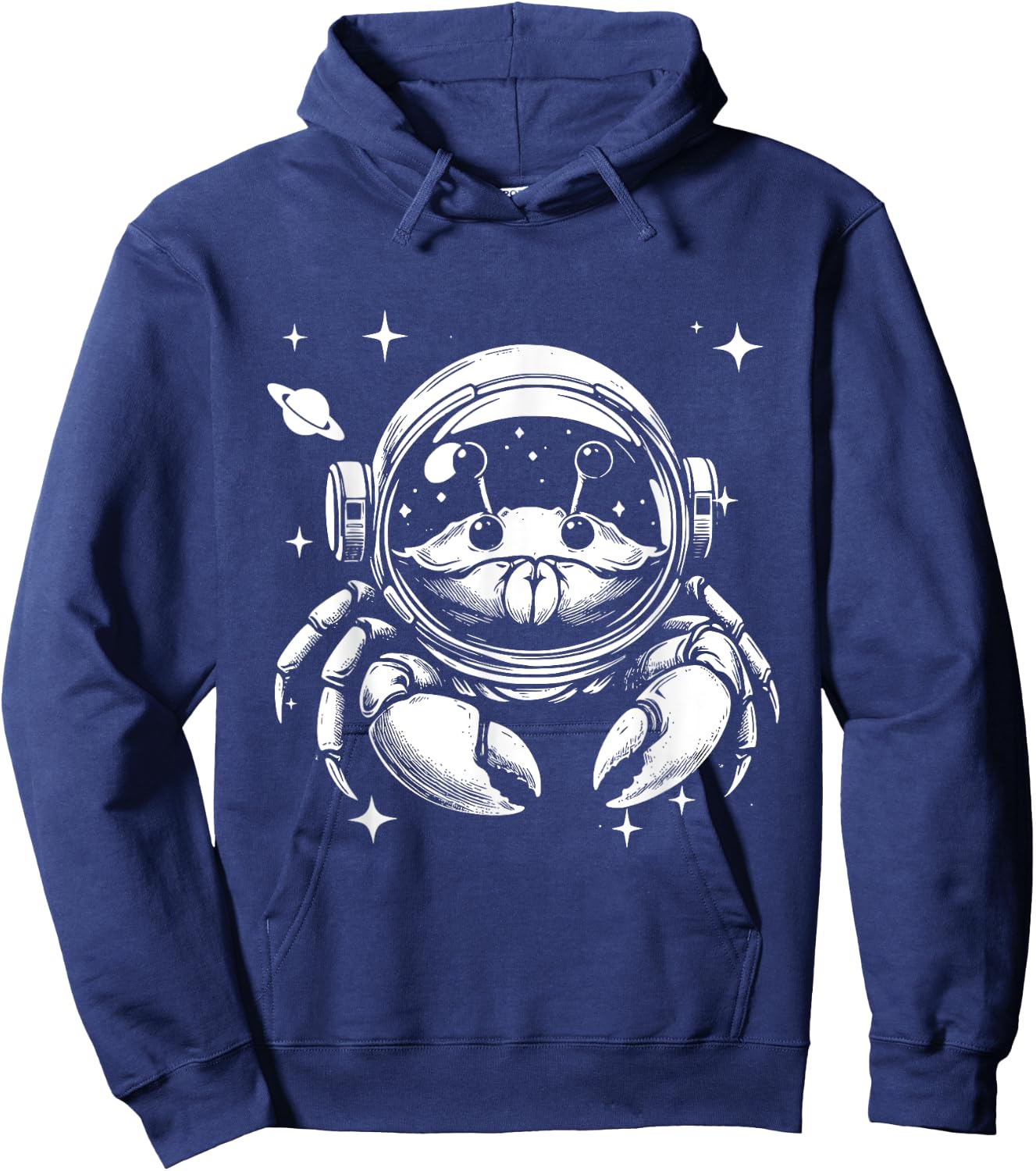 Crab Dad Mom Space - Astronaut Crab Hoodie - Hoodie | Navy