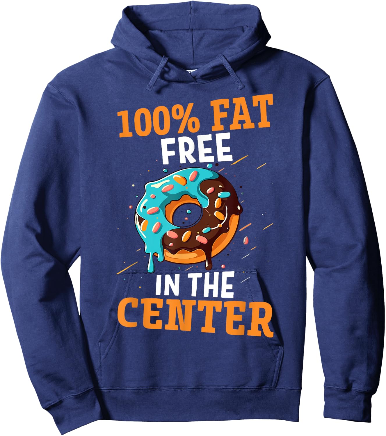 100% Fat Free In The Center Hoodie - Hoodie | Navy
