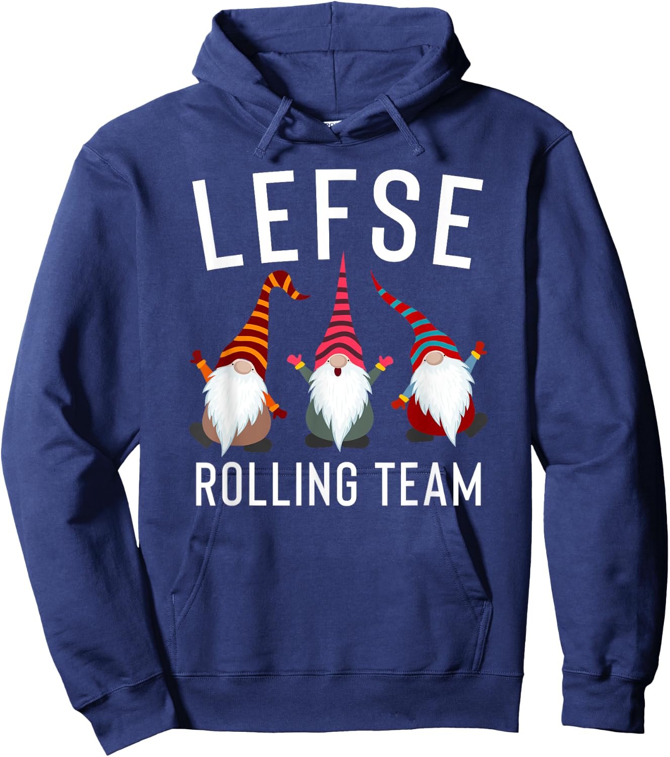 Lefse Making Rolling Team Gnome Xmas Gift Hoodie - Hoodie | Navy