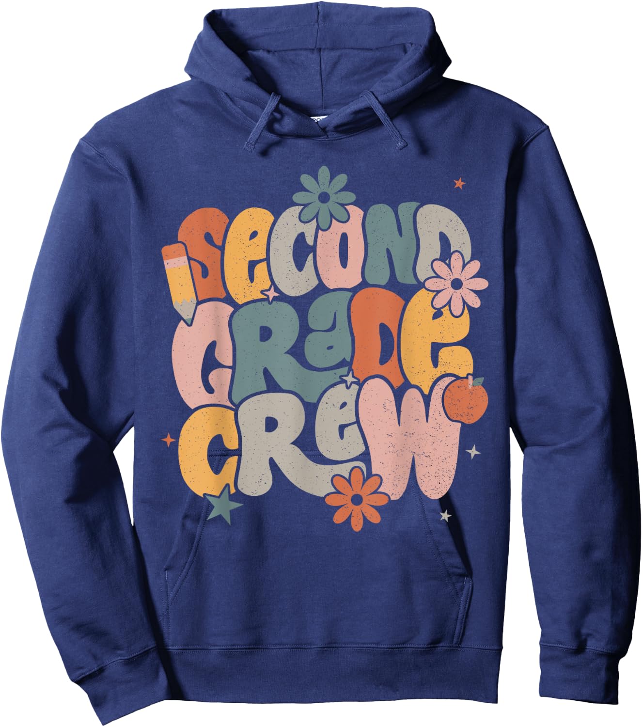 Back To School Second Grade Crew 2nd Grade Teacher Men Women Kids Hoodie - Hoodie | Navy