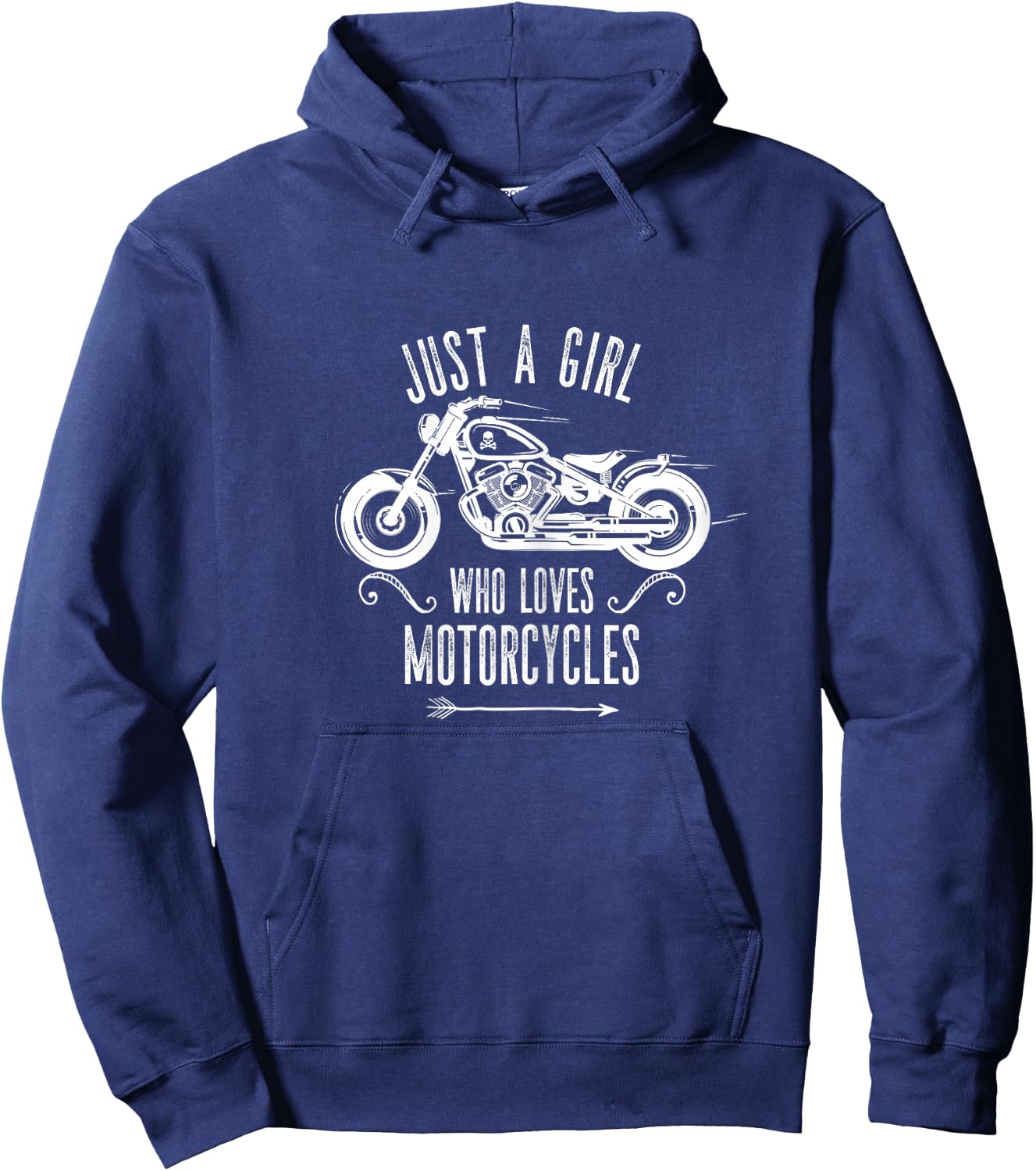 Motorbike Just a Girl who loves Motorcycles Hoodie - Hoodie | Navy