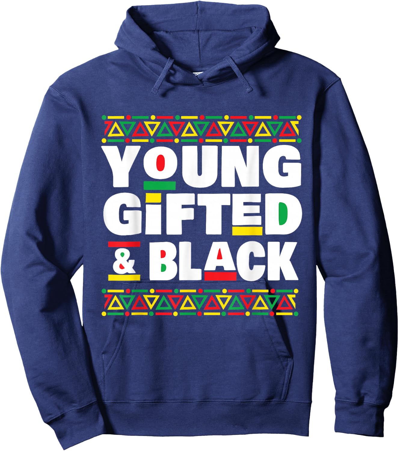 Young Gifted & Black - MLK Day Black History African Roots Hoodie - Hoodie | Navy