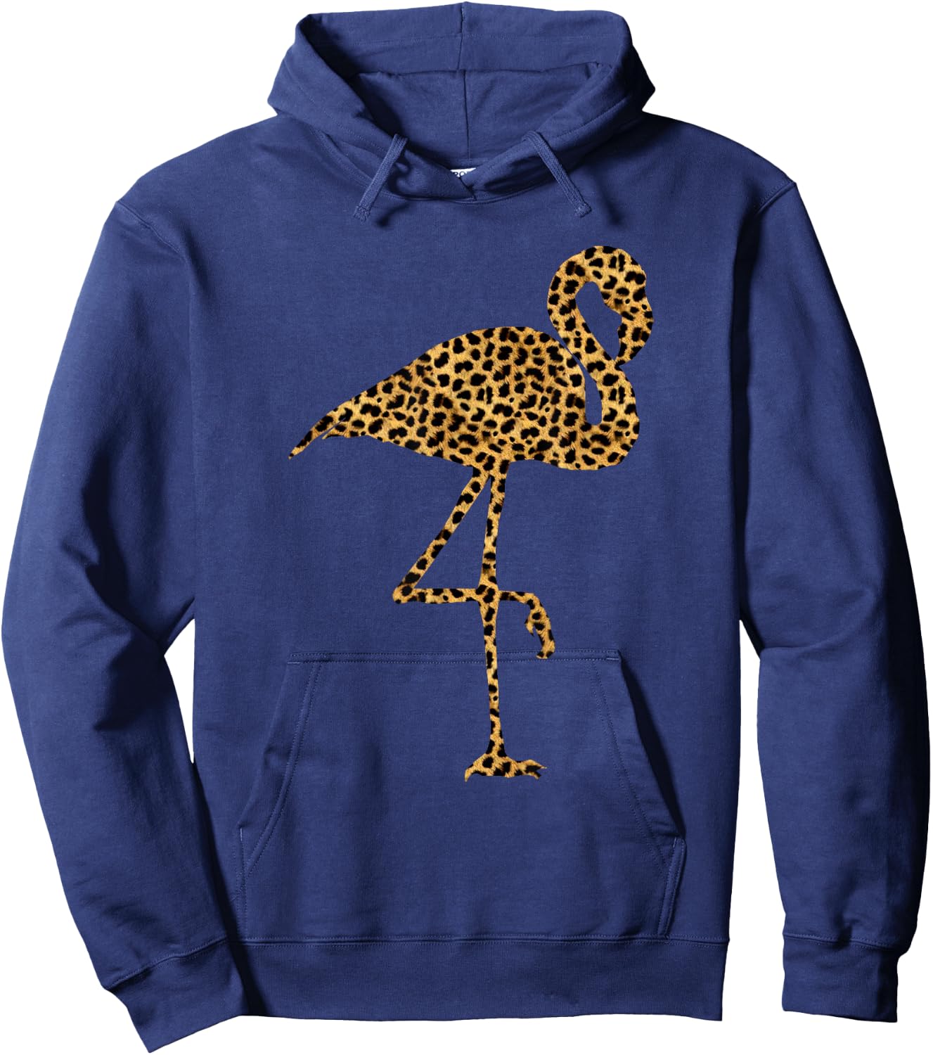 Flamingo Leopard Print Bird Wading Animal Lover Women Gift Hoodie - Hoodie | Navy