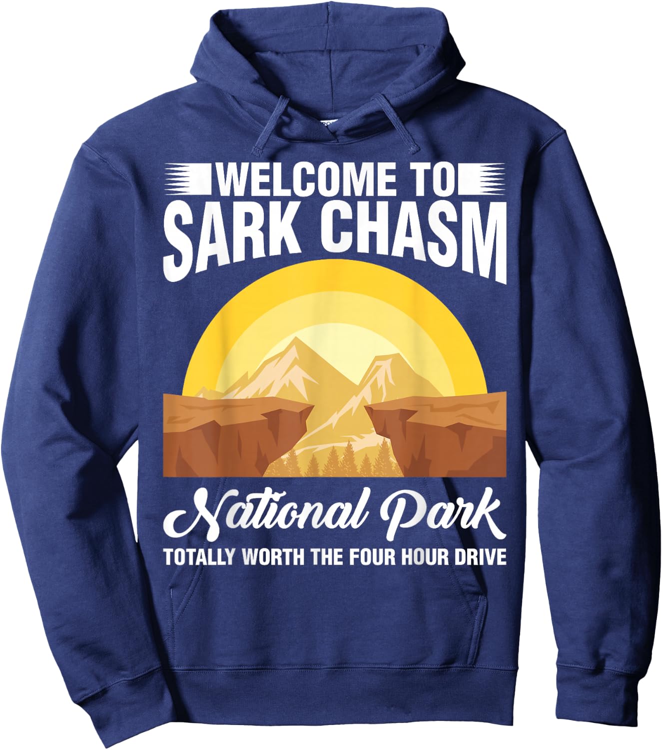 Sark Chasm Sarcasm Pun Funny Shirts Camping Hiking Hoodie - Hoodie | Navy