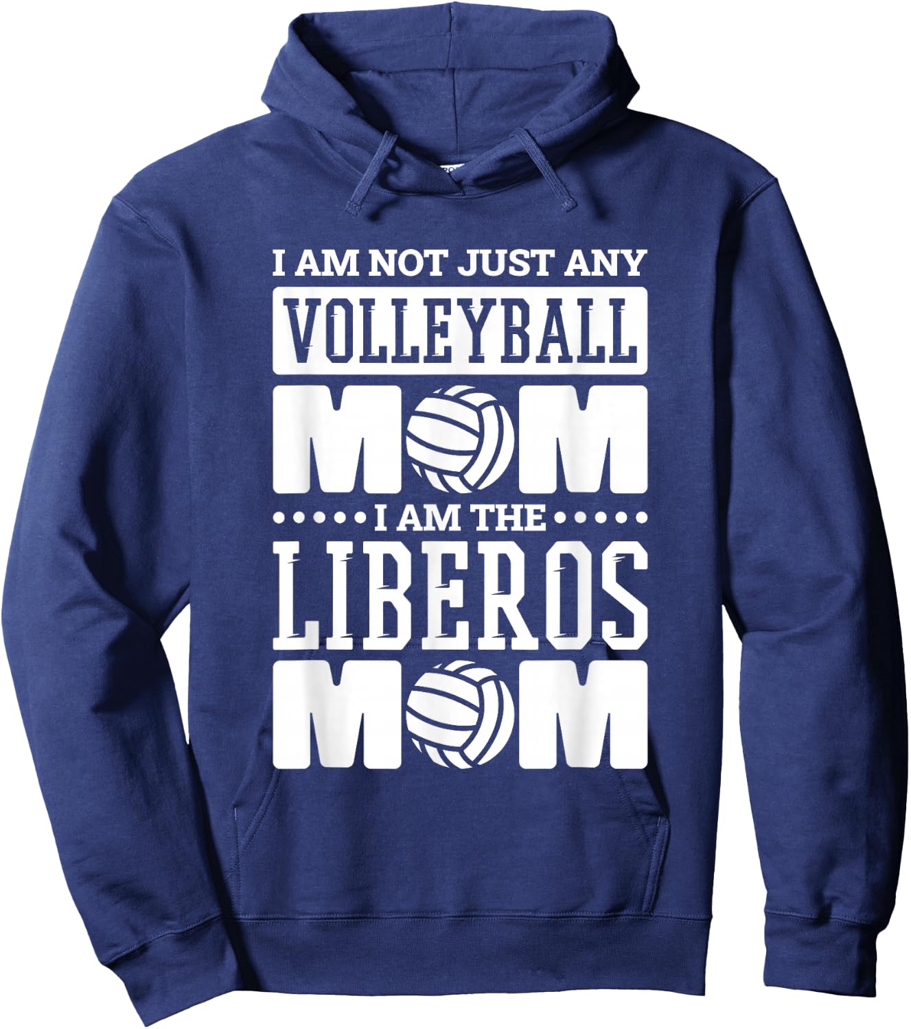 Volleyball Mom Design for Volleyball Libero Mom Mommy Hoodie - Hoodie | Navy