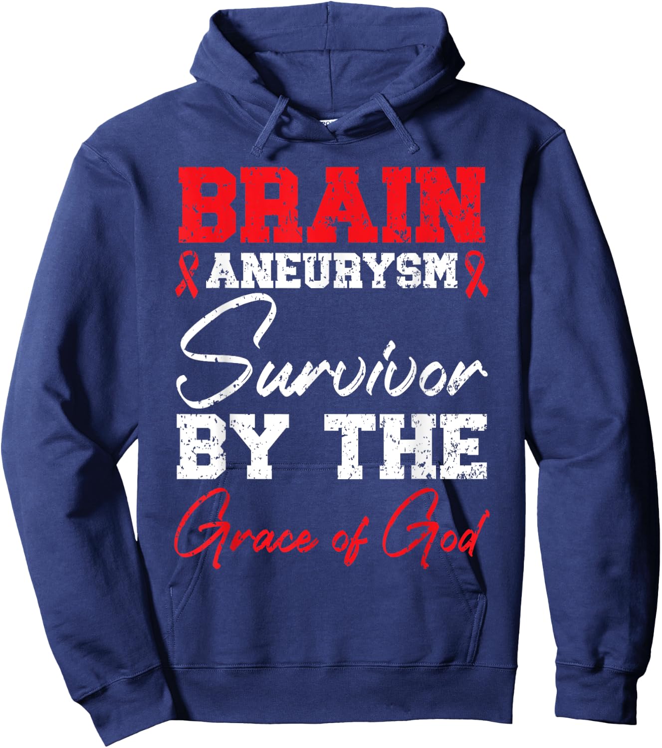 Brain Aneurysm Survivor Medical Condition Aneurysm Awareness Hoodie - Hoodie | Navy
