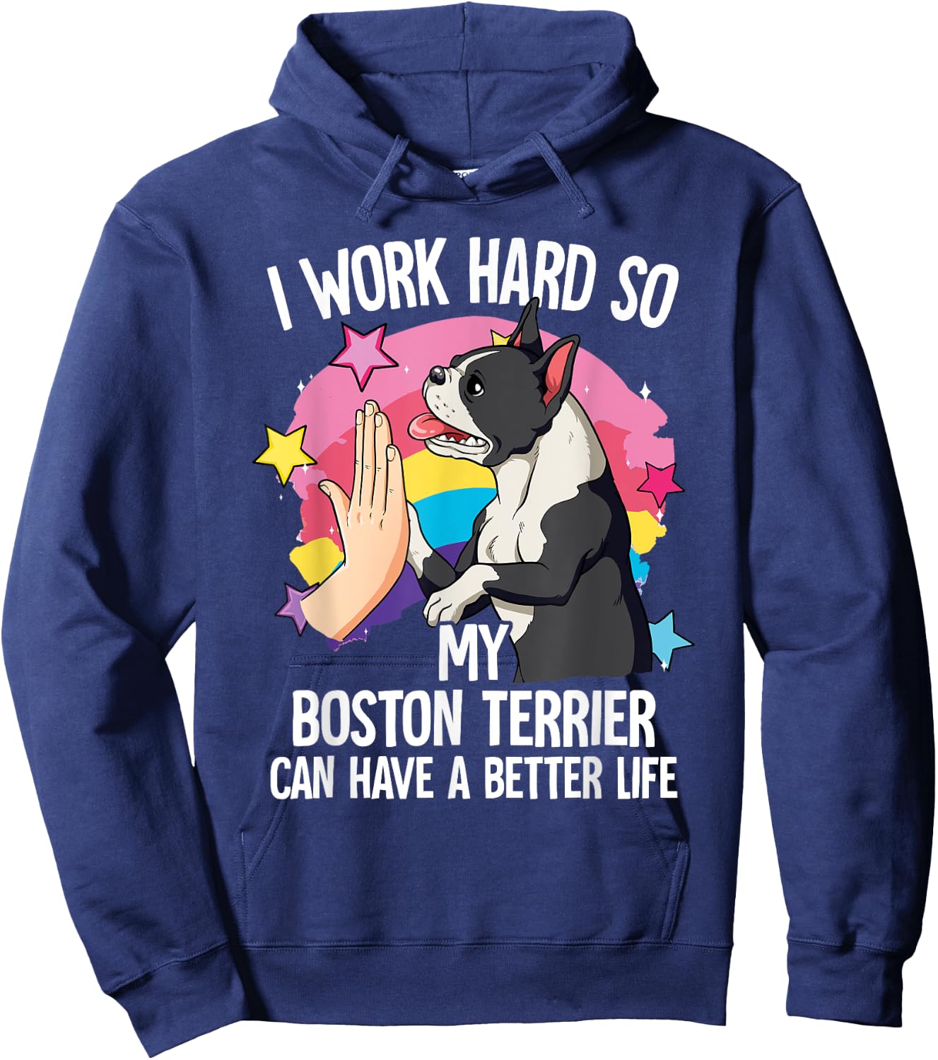 Boston Terrier Hoodie - Hoodie | Navy