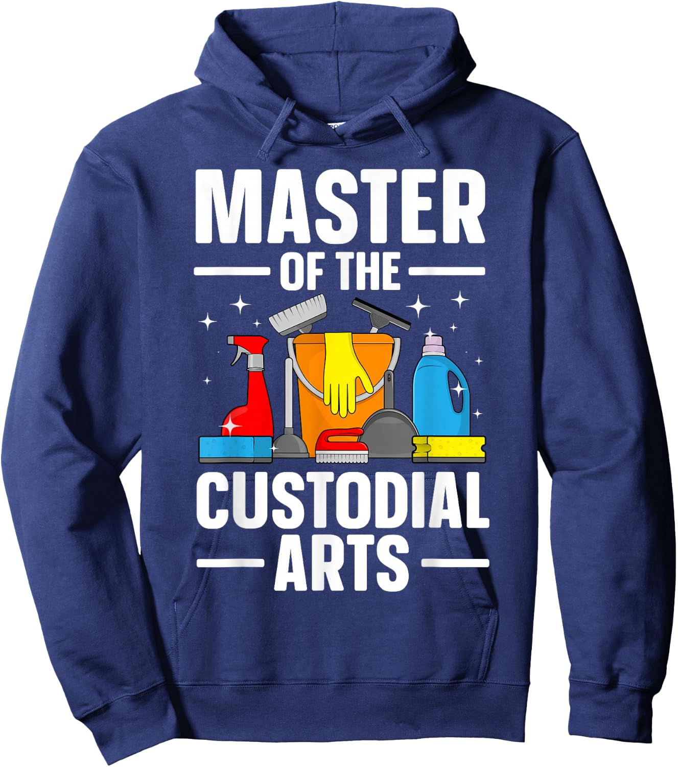 School Custodian Design Women Cleaning Janitor Hoodie - Hoodie | Navy