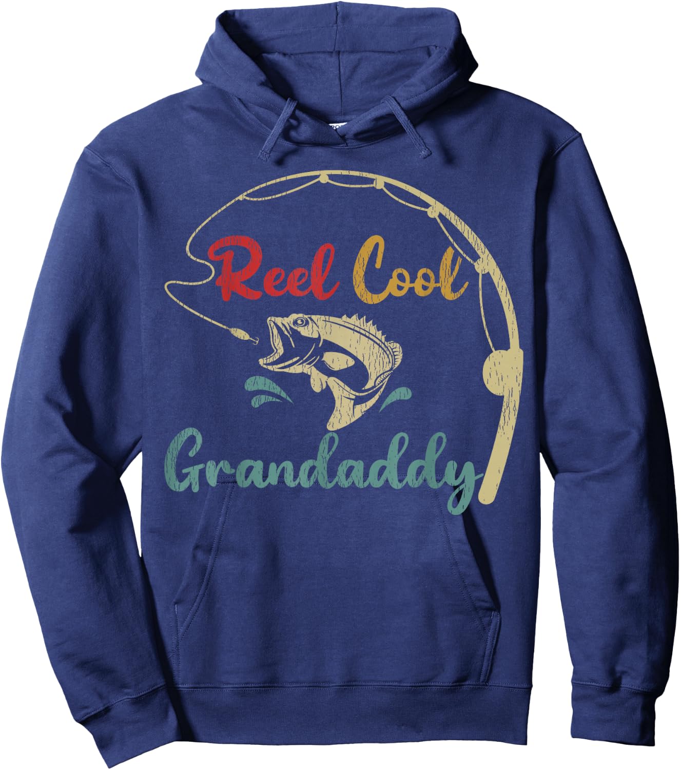 Fisherman Grandaddy Funny Reel Cool Grandaddy Fishing Hoodie - Hoodie | Navy