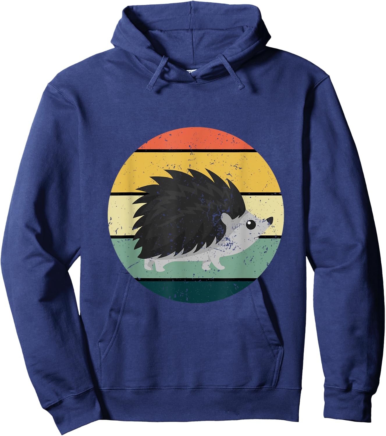 Retro Hedgehog Vintage Hedgehogs Cute Forest Animal Lover Hoodie - Hoodie | Navy