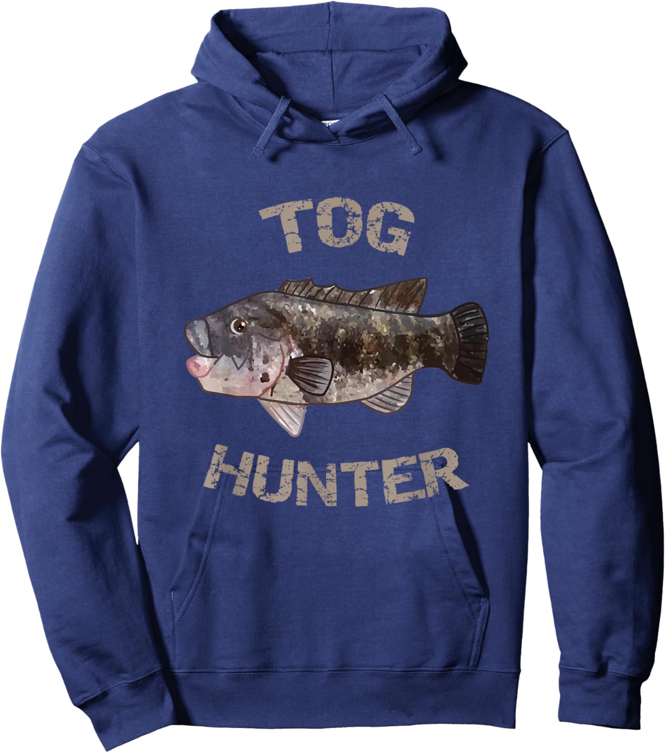 Tog Hunter | Blackfish | Tautog Shirt Hoodie - Hoodie | Navy