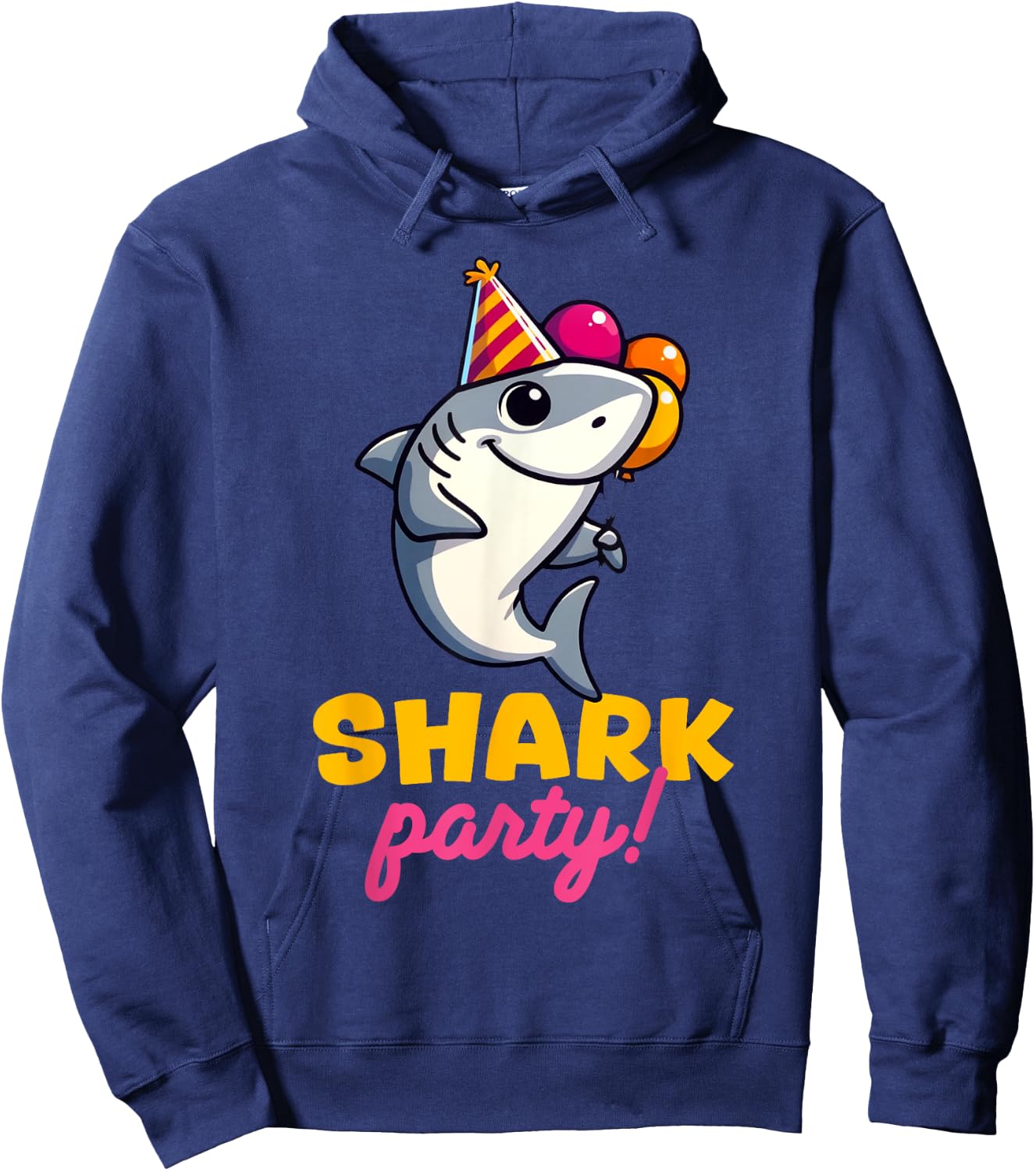 Cool Shark Party Birthday Beach Funny Shark Men Women Kids Hoodie - Hoodie | Navy
