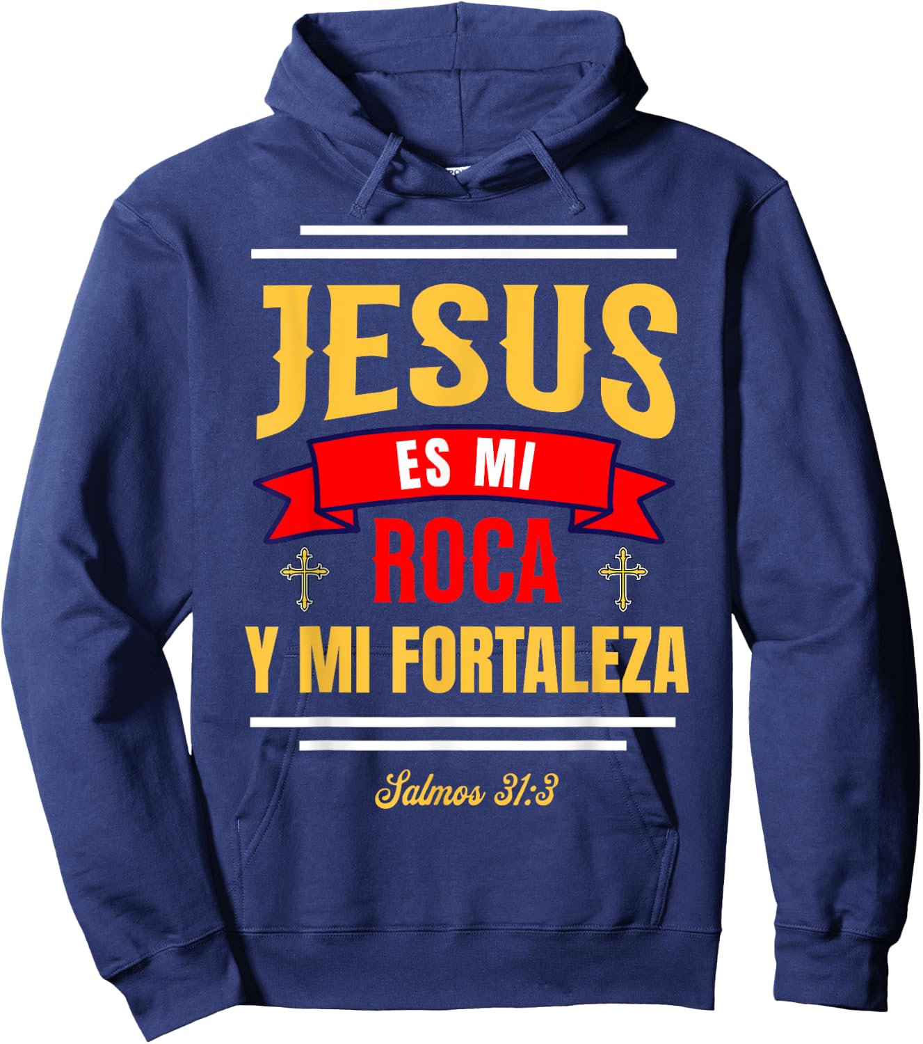 Christians Quote in Spanish Christian Bible Verse Quote Hoodie - Hoodie | Navy