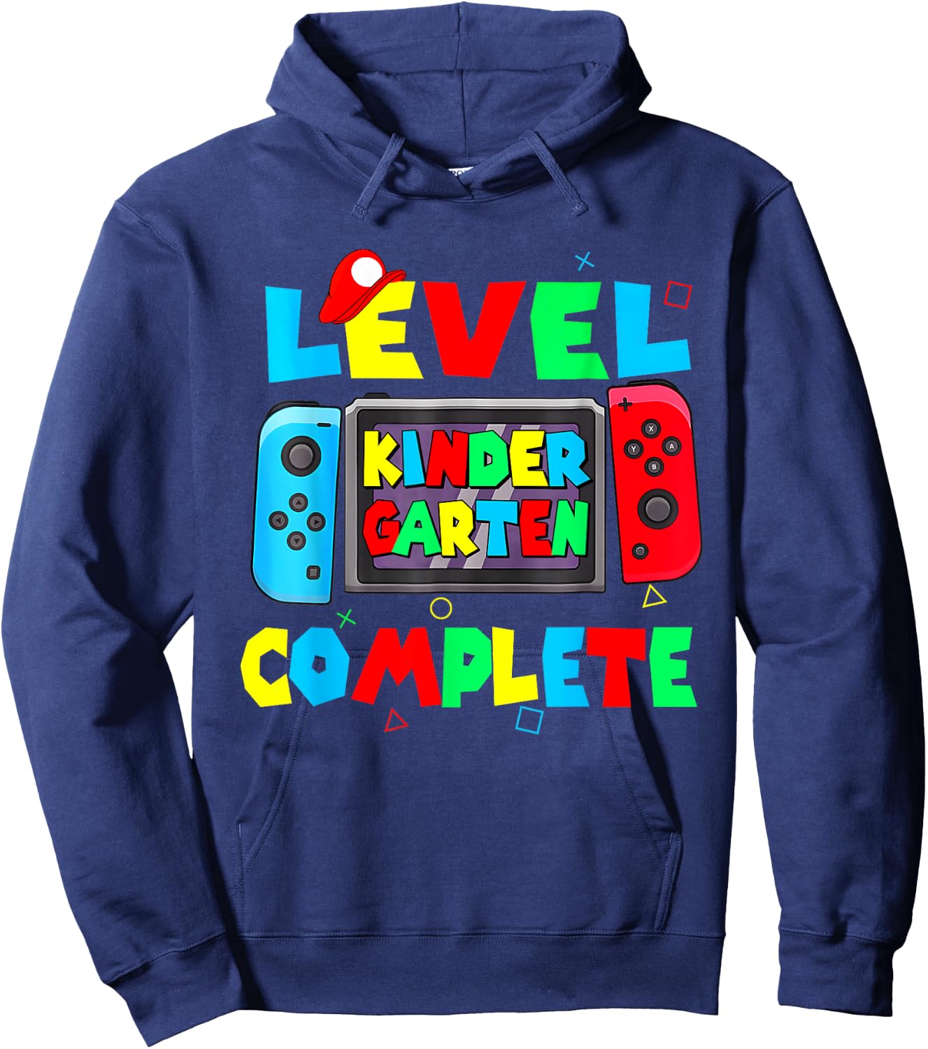 Level Kindergarten complete last day of school video game Hoodie - Hoodie | Navy