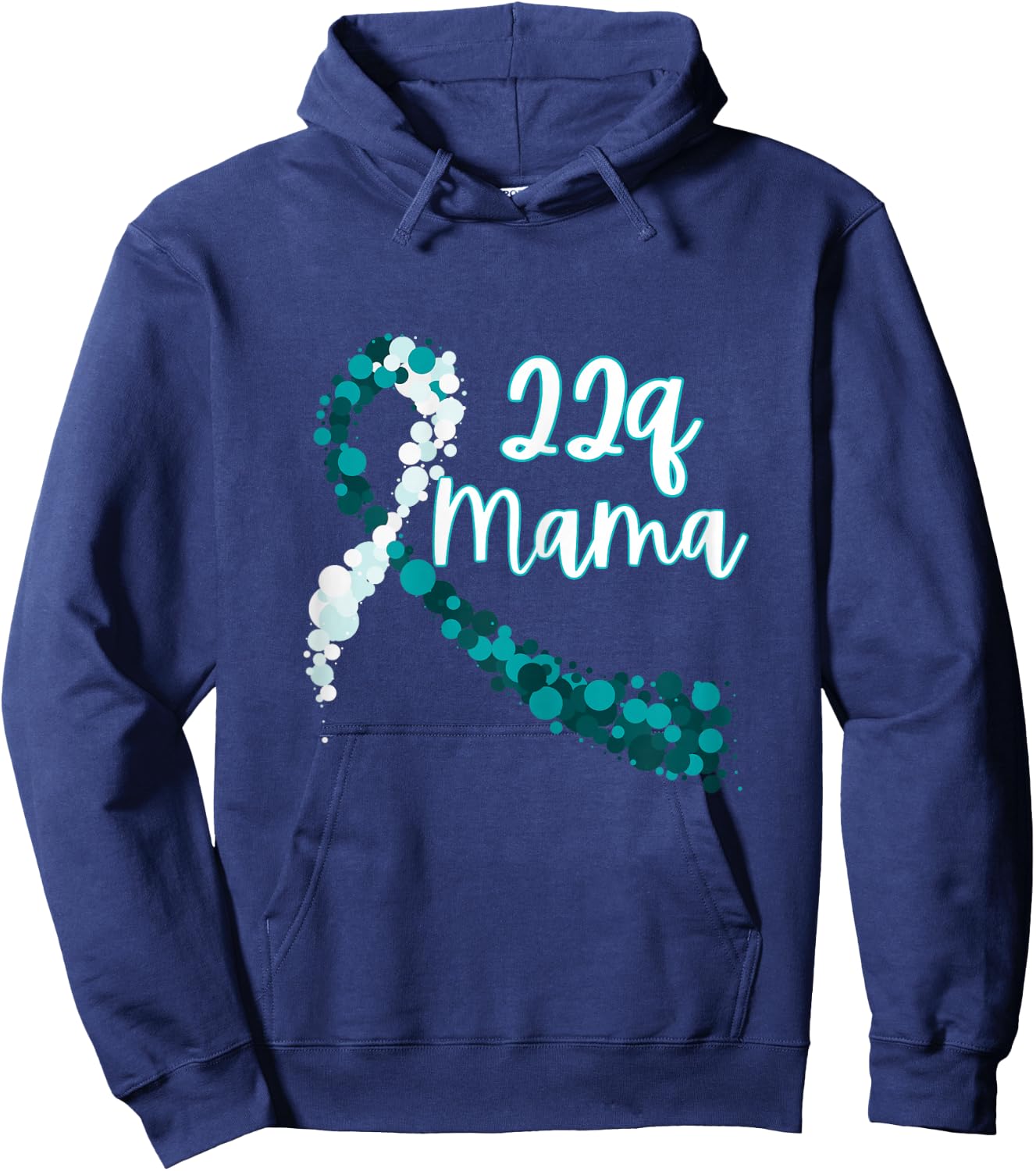 Mama of a 22q Warrior - 22q Mama, DiGeorge Syndrome Hoodie - Hoodie | Navy