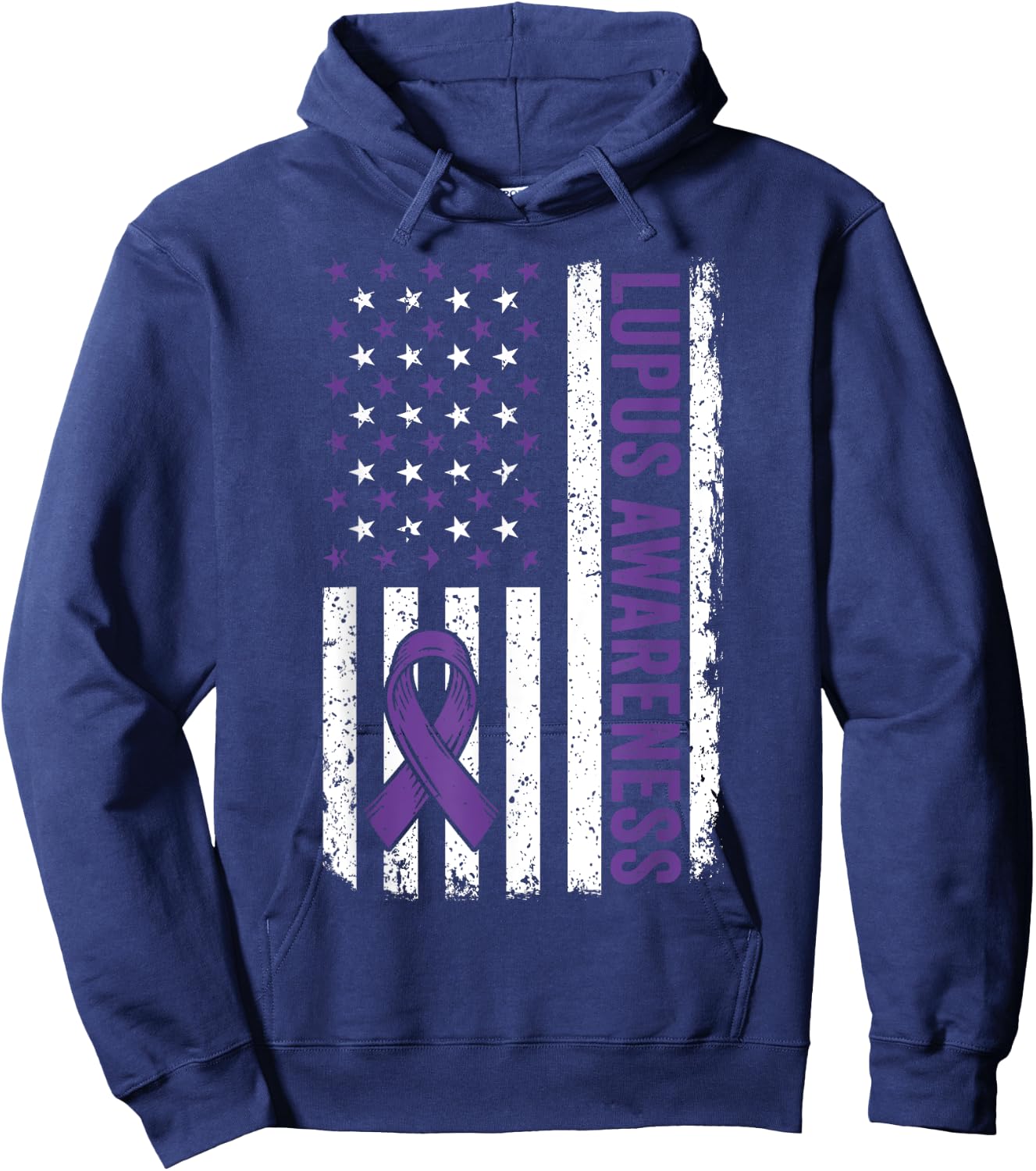 Lupus Awareness Shirt We Wear Purple for Lupus Awareness Hoodie - Hoodie | Navy