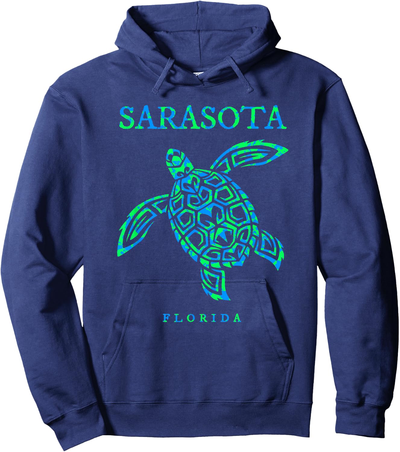 Sarasota Florida Sea Turtle Boys Girls Toddler Hoodie - Hoodie | Navy