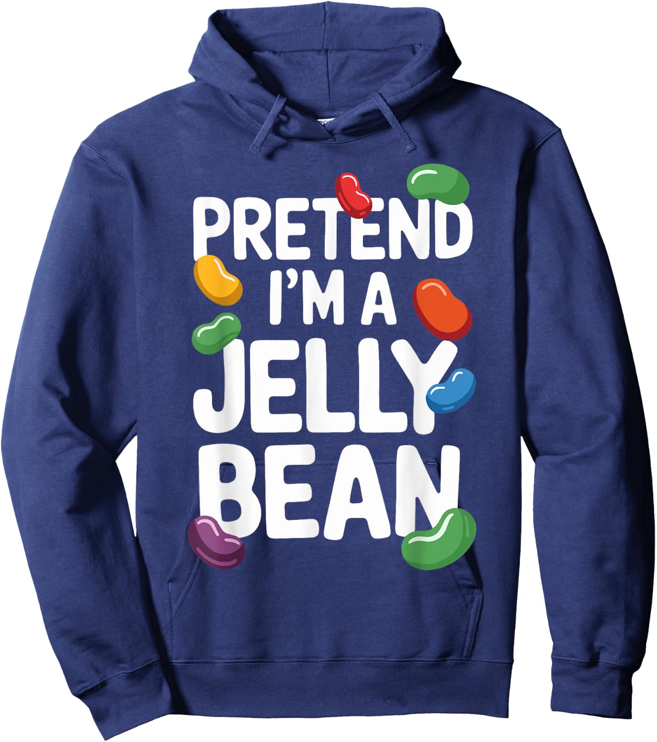 Pretend I'm A Jelly Bean T Shirt A Fun Choice for Kids Hoodie - Hoodie | Navy