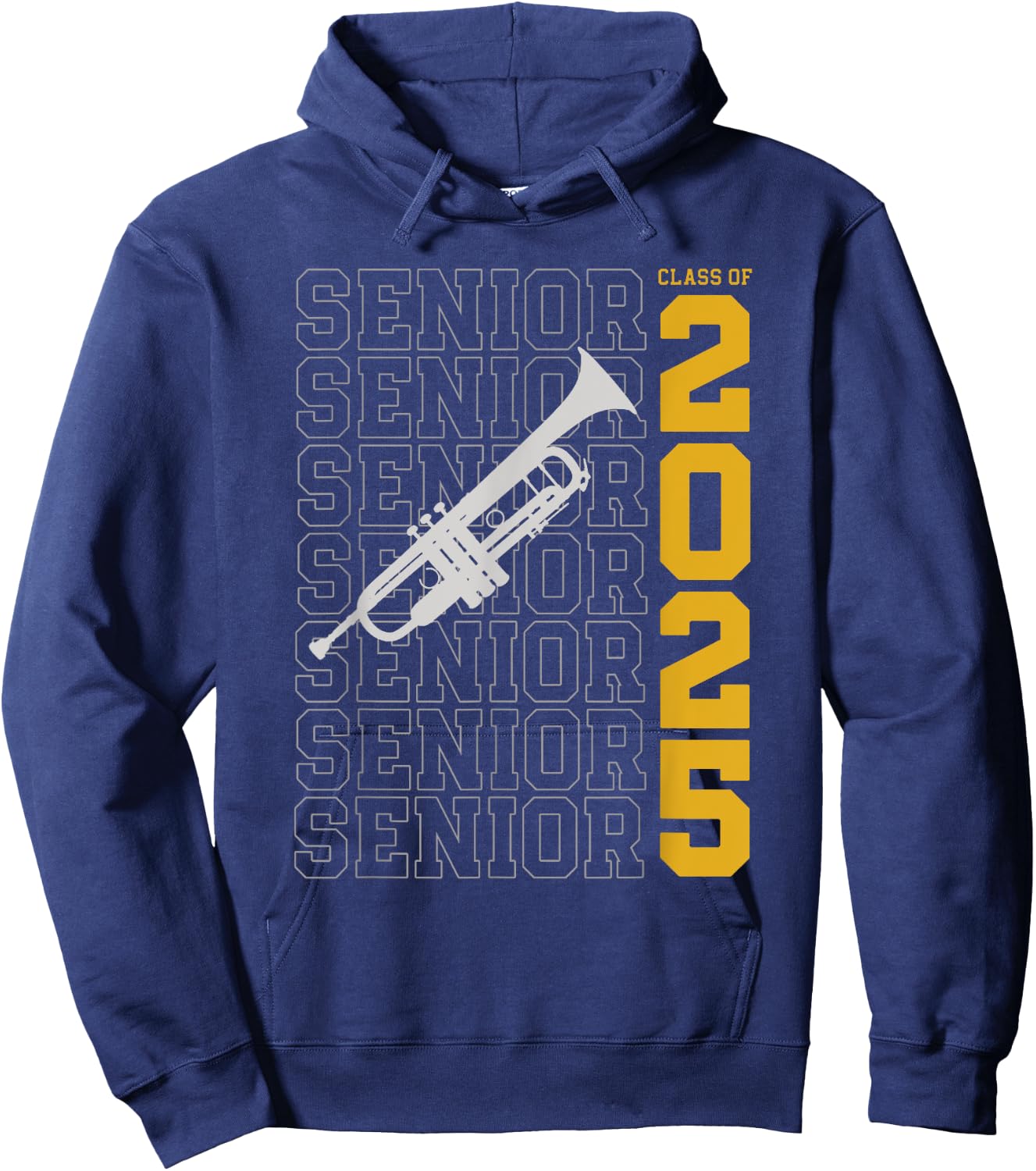 Class of 2025 Senior Trumpet for Trumpet Player Hoodie - Hoodie | Navy